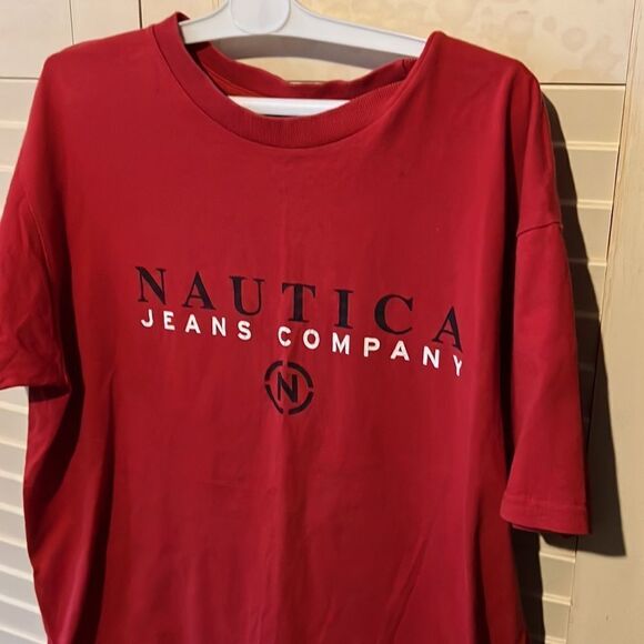 Nautica, jeans, graphic logo, T-shirt, size medium - Picture 2 of 4